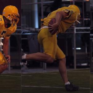 Humphries on the set of Sport Science. Writer, Producer & Athlete. Catching a pass from Ben Roethlisberger.