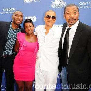 Jonathan Lil J McDaniel Robert Townsend, Messiah, and Amber Bickham on the Red Carpet at ABFF Film Festival in Miami at The In The Hive Premiere