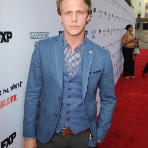 Chris Geere attends the premiere screenings for FXs Youre The Worst and Married at Paramount Pictures Studios