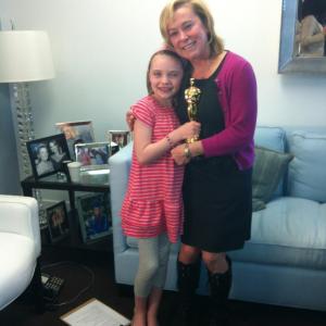 Host Madison Moellers with Nancy Utley, President of Fox Searchlight Pictures after her interview for 