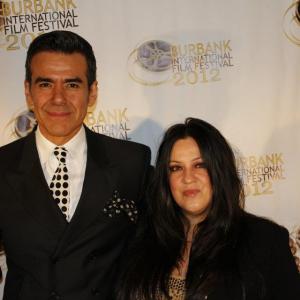 Actor Jose Yenque and Director Melinda Esquibel at the Burbank International Film Festival Fundraiser 2012
