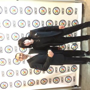 Here with Rock and Roll Hall of Fame Legend Marky Ramone of the Ramones at the United Nations UNCSF