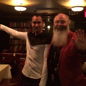 Award winning author Media consultant and lifetime friend Ric Meyers Here in duo demonstrating Tai Chi single whip at my Carnegie Hall Concert afterparty at Hurleys Saloon Times Square NYC