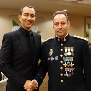 Here with good friend Police Chief Instructor Jose Luis Montes of Valencia Spain At the International Martial Arts Hall of Fame  Circle of Knights 2014