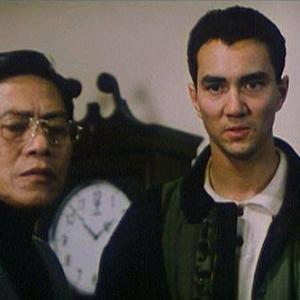 Here with legendary Hong Kong actor Lo Lieh Five Fingers of Death on the movie set of In the Line of Duty V