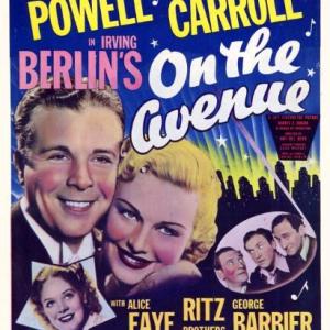 Madeleine Carroll, Alice Faye, Dick Powell and The Ritz Brothers in On the Avenue (1937)