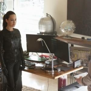 Still of Maggie Q and Rich Sommer in Nikita 2010