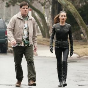 Still of Maggie Q and Rich Sommer in Nikita 2010