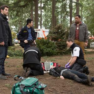 Still of Russell Hornsby, Reggie Lee and David Giuntoli in Grimm (2011)