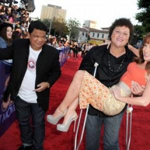 Kent Avenido, Dot Jones and Kathy Griffin at event of Glee: The 3D Concert Movie