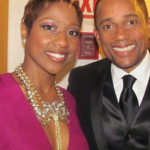 W/Hill Harper backstage at NAACP Theatre Awards 2013