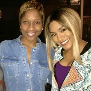 On the CrazySexyCool The TLC Story Set with my girl Drew Sidora as TBoz