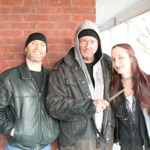 On location for The Burningmoore Incident with actors Geoff Tate and Michele Wagner