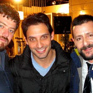 Rob Wells, Stefano DiMatteo and Judd Nelson, on the set of Boondocks Saints: All Saints Day