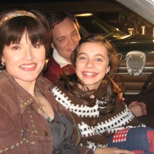 Ivy Latimer on the set of Accidents Happen with Geena Davis and Joel Tobeck