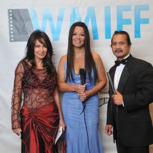 Award Winner Lead Actress Holly Anderson, Laura Hartman, June Daguiso WMIFF August 21, 2010