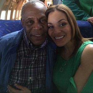 on set Jaqueline Fleming as Katie opposite Danny Glover in feature film 