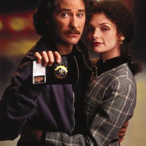 Still of Kevin Kline and Mary Elizabeth Mastrantonio in The January Man (1989)
