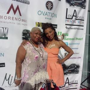 Tammi Mac and comedian Lunell at Mac's one woman show, Bag Lady.