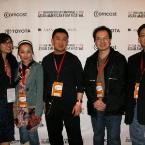 Vancouver Asian Film Festival programming committee at the San Francisco premiere of A Thousand Years of Good Prayers L to R Kathy Leung Crystal Hung Yoosik Oum Don Montgomery Peter Leung