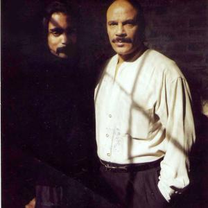 TonyTopaz poses with mentor and close friend Ron ONeal