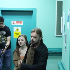 John Terence,with Alana Bowden on set in 