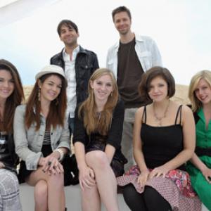 LR Nikita Ramsey Jade Ramsey David Robert Mitchell Amanda Bauer Brett Jacobsen Mary Wardell and Claire Sloma attend the The Myth of the American Sleepover Photo Call held at the Martini Terraza during the 63rd Annual International Cannes Film Festival on May 19 2010 in Cannes France