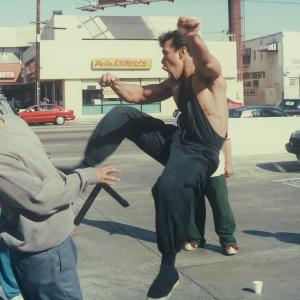 Stan Derain as MC Kung Fu in parking lot fight scene in the feature film 