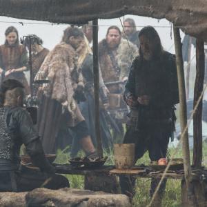 Still of Donal Logue and Travis Fimmel in Vikings (2013)