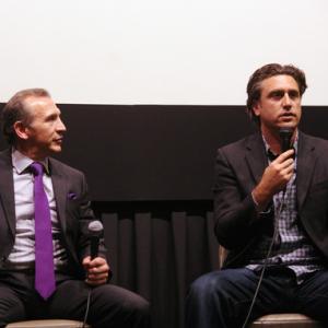 Jesse James Miller and Ray Boom Boom Mancini at the New York Theatrical Premiere of The Good Son the life of Ray Boom Boom Mancini
