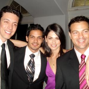 Pepe Bojorquez, Nicholas Gonzalez, Sendi Bar and Aki Avni at the Domecq Party in LA.