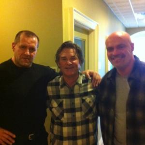 Michael Bodner L Kurt Russell Centre James Collins R from The Art Of The Steal Filmed in Niagara Falls By the way Kurt Russell was one of friendliest generous and most welcoming actors Ive ever worked with on any set