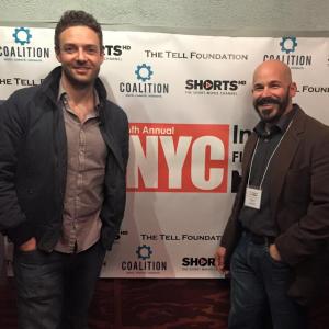 Actor Ross Marquand and Director Brian Crewe at the New York City Premiere of their film UNE LIBRATION at the New York City Indie Film Festival