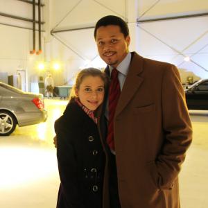 On the set of Law and Order: LA with Terrence Howard.