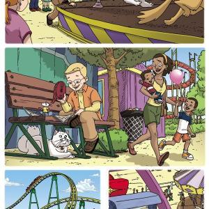 While I was working for Sony Pictures Entertainment, Jose Lopez and I were working on a animated adaption of the Stuart little movies for HBO Kids. We also did a couple of kids books each based on our animation work. Here are a couple of images from my first childrens books 