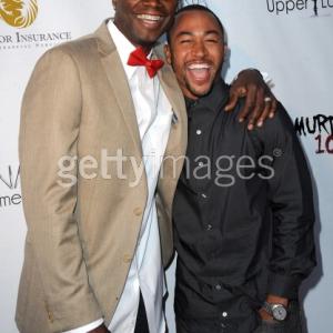 Producer Sheldon F Robins and Actor Percy Daggs III at the Premiere Of Upper Laventille's' Murder 101' held at Raleigh Studios' Chaplin Theater on June 12, LOS ANGELES,