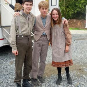With Mitchell Kummen and Katelyn Mager on 'When Calls The Heart', Tv Series(2014)