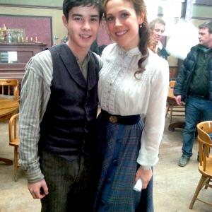 With Erin Krakow on the set 'When Calls The Heart', Tv Series(2014)