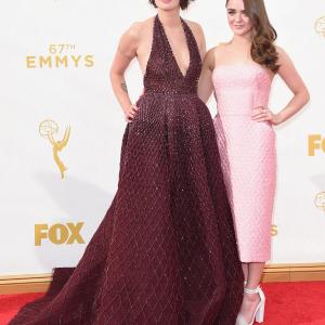 Lena Headey and Maisie Williams at event of The 67th Primetime Emmy Awards 2015