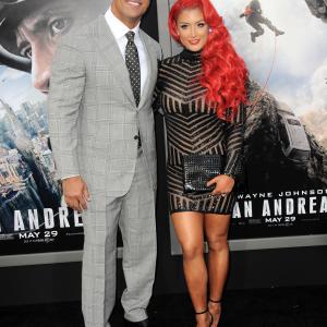 Dwayne Johnson and Eva Marie at event of San Andreas 2015