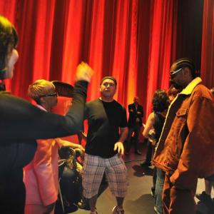 Blocking with Snoop Dogg for the opening scene of Snoop Dogg presents the Bad Girls of Comedy.