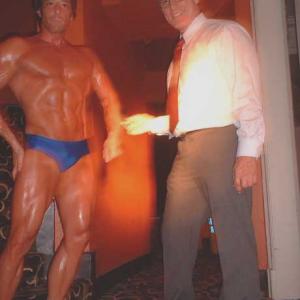 See Arnold Run set Nick Stellate as 3x Mr Olympia Frank Zane pictured right
