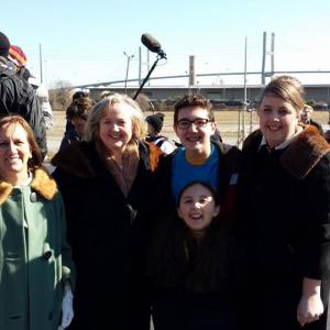 On set of Sea Odyssey with the Valvo Family  Virginia Patterson
