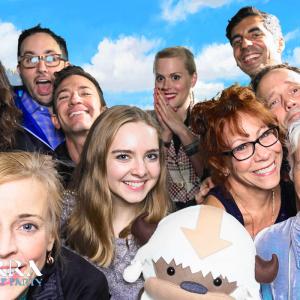 Maria Bamford PJ Byrne David FaustinoJanet Varney Mindy Sterling Dee Bradley Baker Sunil Malhotra Andrea Romano and Darcy Rose Byrnes at the Legend of Korra wrap Party Cat and the Fiddle Hollywood CA Dec 4 2014
