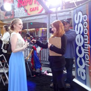 Darcy Rose Byrnes on the Red Carpet at the World Premiere of Disneys CINDERELLA 2015 The El Capitan Theatre Hollywood CA