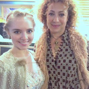 Darcy Rose Byrnes and Alex Kingston at the World Premiere of Disney's CINDERELLA (2015) (The El Capitan Theatre, Hollywood CA)