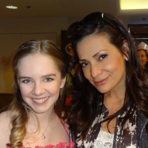 SOFIA THE FIRST'S Darcy Rose Byrnes (Princess Amber) with SWITCHED AT BIRTH'S Constance Marie @ SOFIA THE FIRST: ONCE UPON A PRINCESS Premiere (Dec 2012)