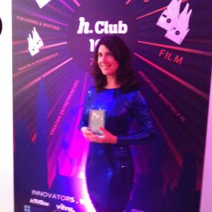 Emily Corcoran wins the hClub 100 Award in London in association with The Guardian Professionals Network and The Hospital Club