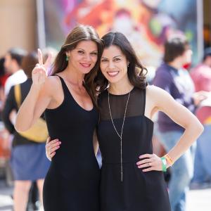 Actress Casey Dacanay and actress Danielle Vasinova arrive for the premiere of 'Dragon Ball Z: Resurrection 'F'' at the Egyptian Theatre on April 11, 2015 in Hollywood, Calif.