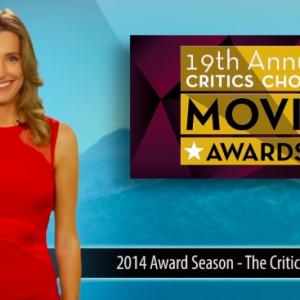 Host Crystal Fambrini covering 2014 Critics Choice Awards.